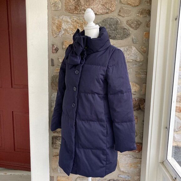 Kate Spade New York funnel-neck puffer coat with bow women’s extra small XS - Picture 5 of 12